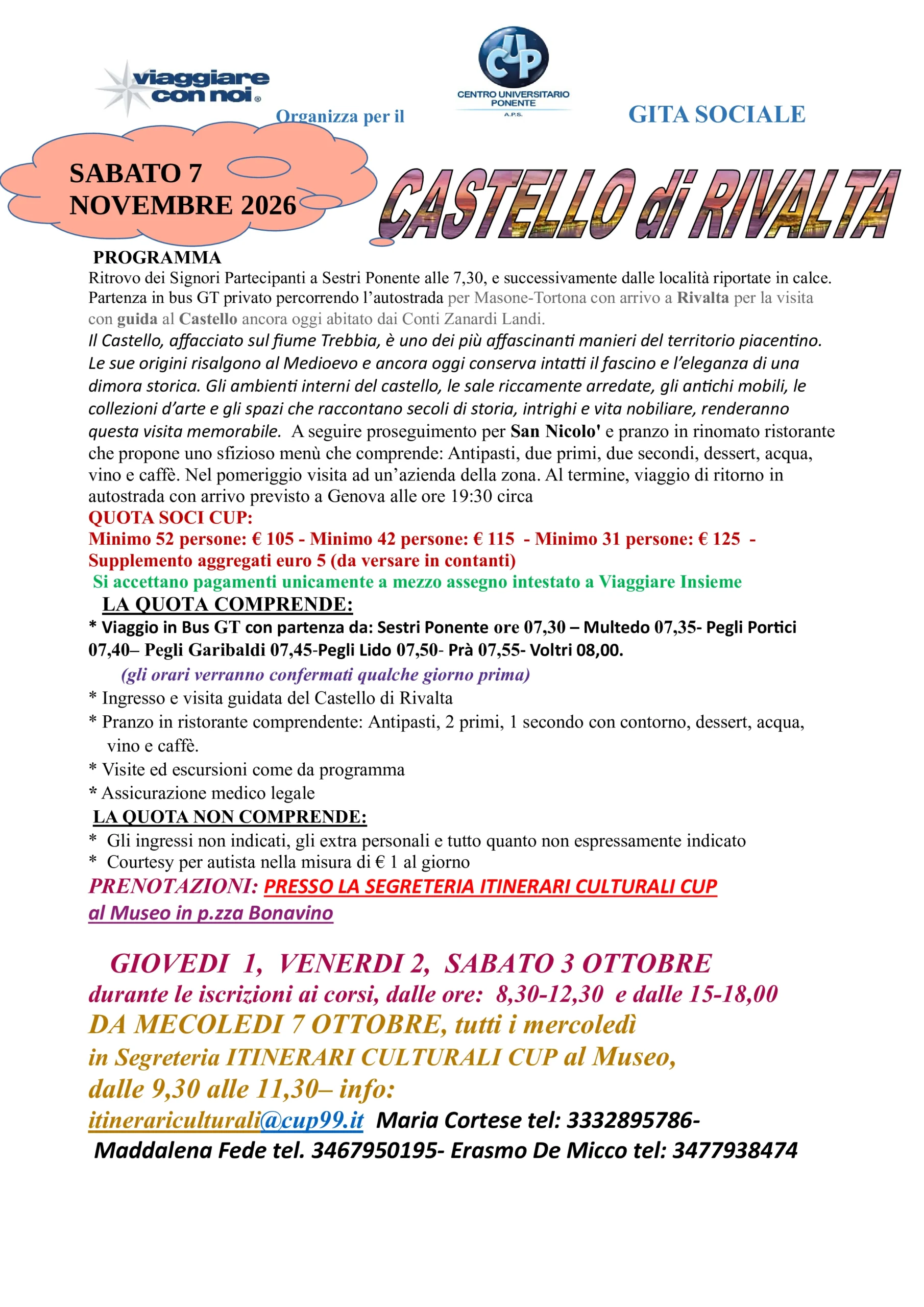Locandina itinerario culturale luni e Sarzana